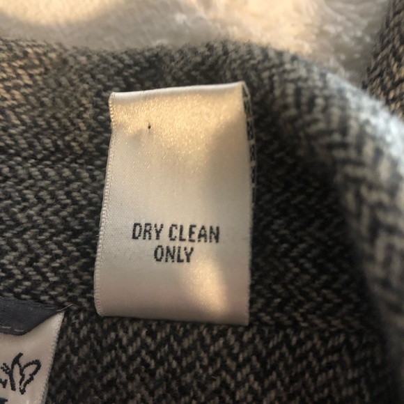 Fashion Bug Wool blend Herringbone Gray Bomber Jacket with Structured Design - Picture 13 of 13